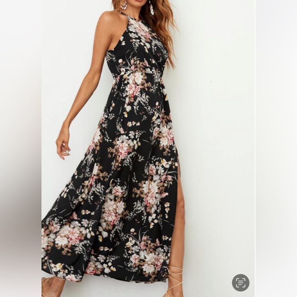 Beautiful floral dress.  This is very light, most likely a slip will be needed
